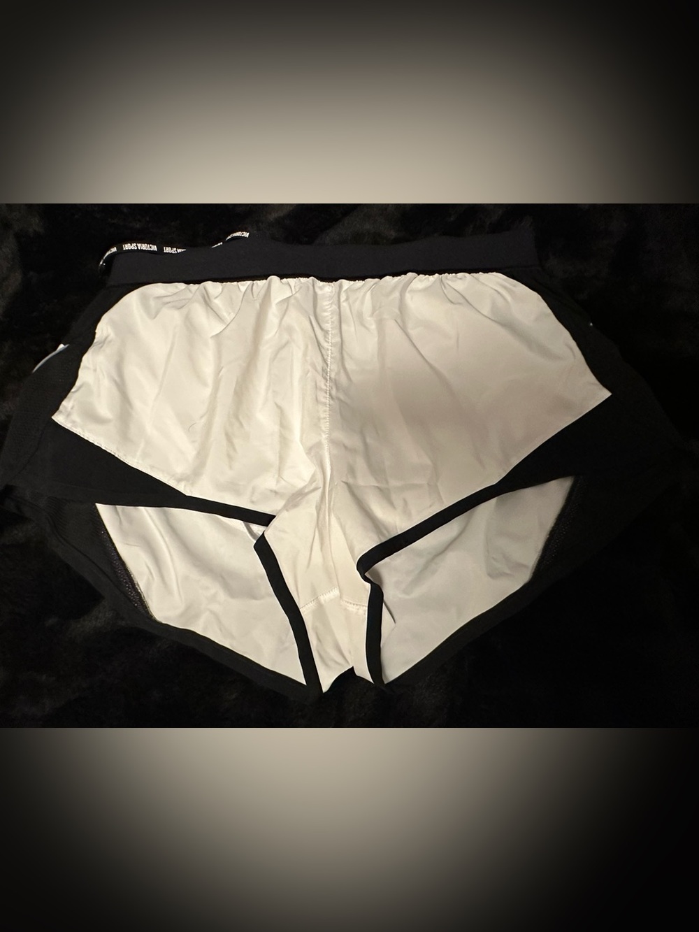 Victoria Sport by Victoria's Secret Black and White Running Athletic Shorts Sz M